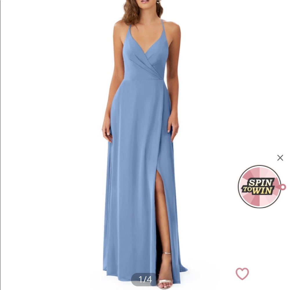 Azazie Davis- Steel Blue size A4 dress